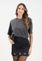 NOELL MAGGINI T-shirt a manica corta grigia da donna effetto vintage délavé 00226120 GR NOELL MAGGINI 