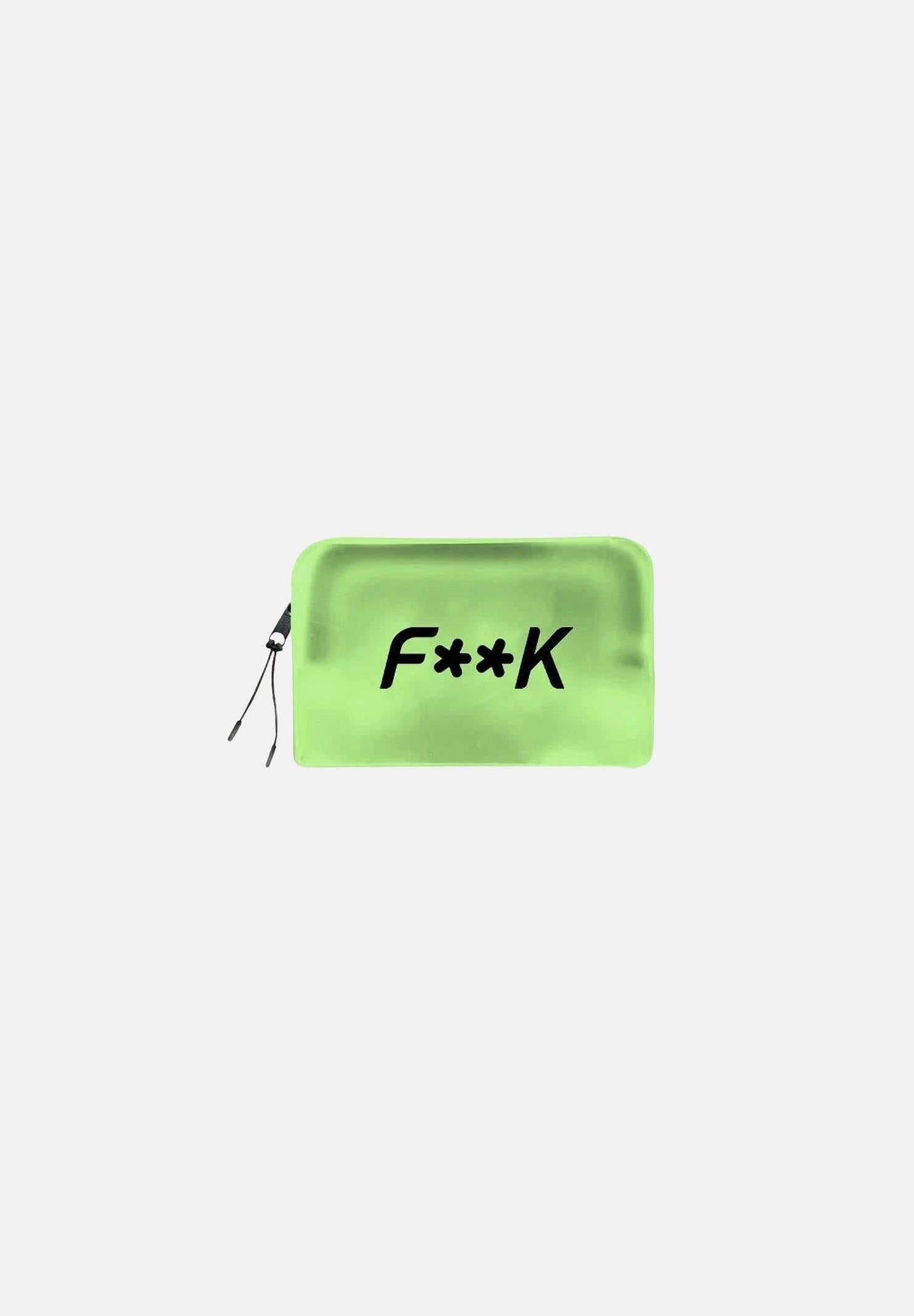 F**K Astuccio verde da donna con stampa logo FKWPOCHU VERDE F**K 