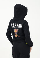 BARROW Felpa con cappuccio nera per donna, ragazzi e bambini caratterizzata da varie stampe S5BKJUHS019 110 BARROW 