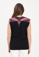 MARCELO BURLON COUNTY OF MILAN T-shirt smanicata nera da donna con stampa ali 26ECM30101 NEVIAR MARCELO BURLON COUNTY OF MILAN 