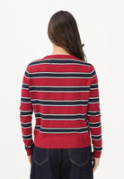 TOMMY JEANS Maglioncino bordeaux e blu da donna con motivo a righe DW0DW19888 0E3 TOMMY JEANS 