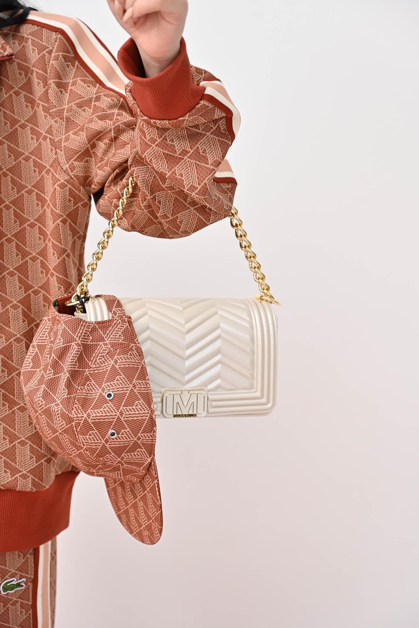 LACOSTE Cappello con visiera marrone chiaro per uomo e donna caratterizzato da stampa monogram RK0763 HHI LACOSTE 