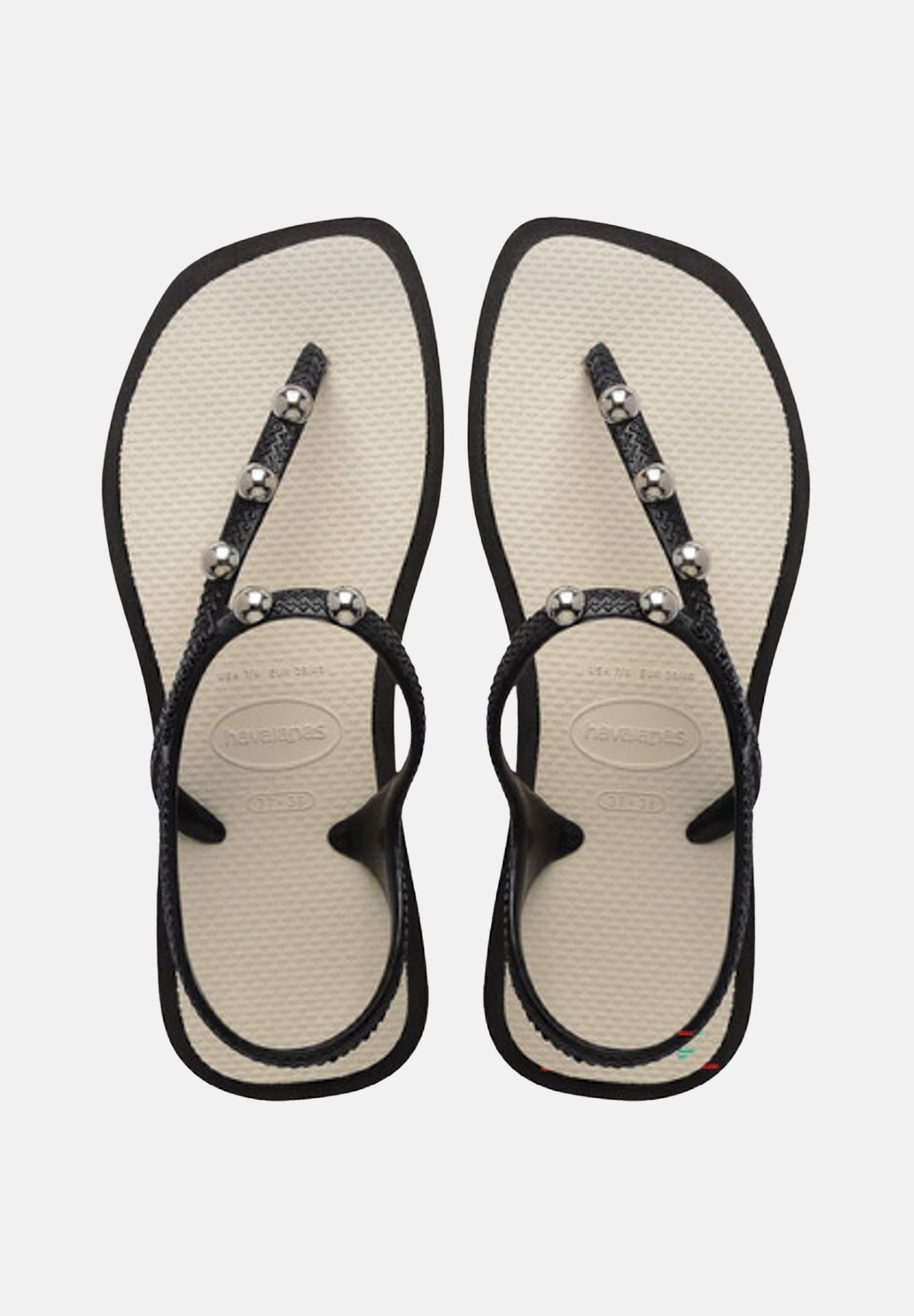 HAVAIANAS Sandali Flash Fusion beige sabbia e nero donna 4150244. 9576 HAVAIANAS 