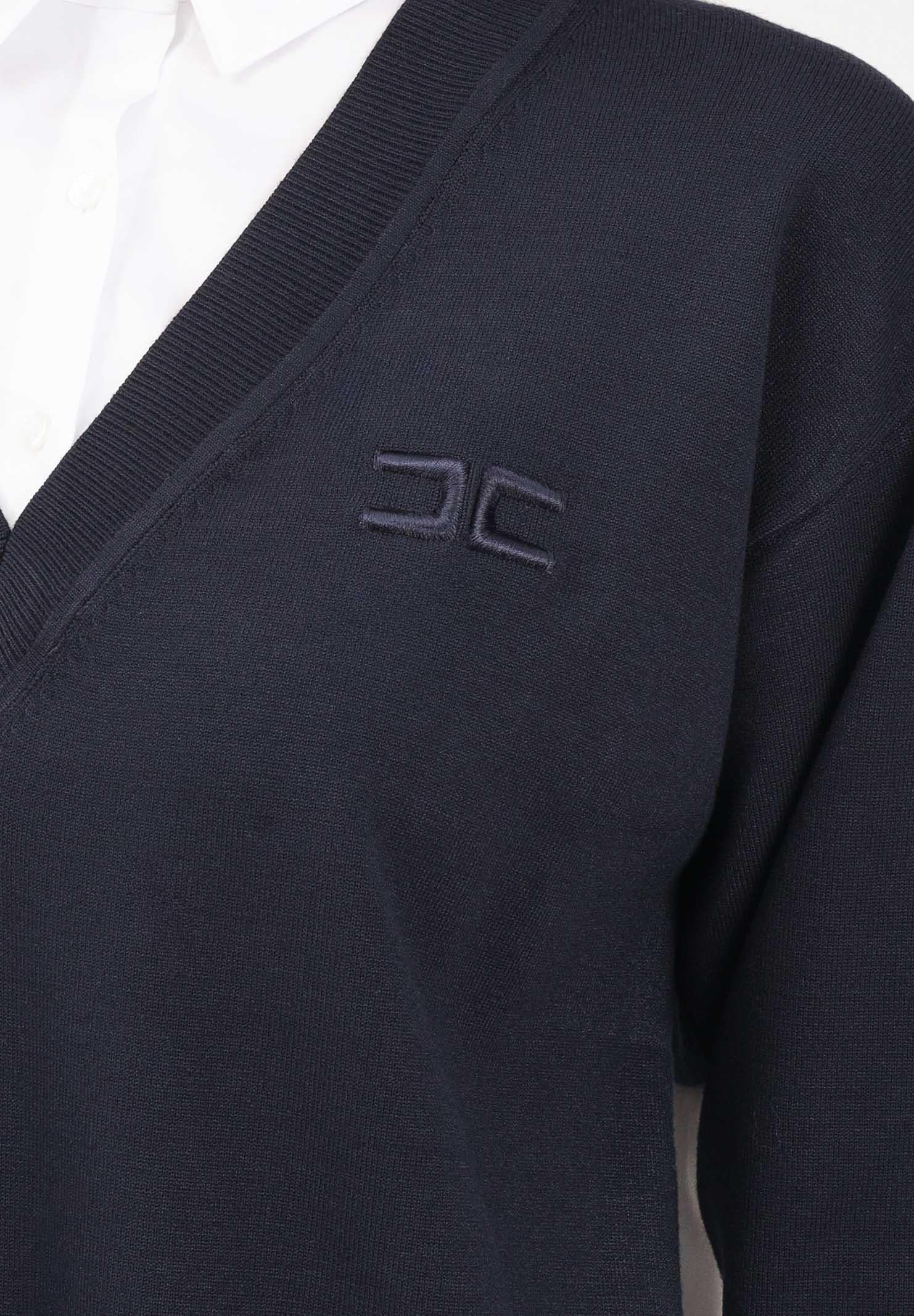 ELISABETTA FRANCHI Abito corto da donna composto da camicia bianca e maglia blu AM09T56E2 EF7 ELISABETTA FRANCHI 