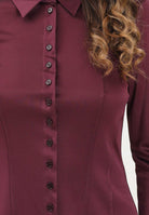 PATRIZIA PEPE Camicia a manica lunga bordeaux da donna 8C0784J303 M536 PATRIZIA PEPE 