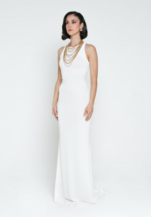 SANTAS Abito lungo BON BON bianco da donna PV25010 BIANCO SANTAS 