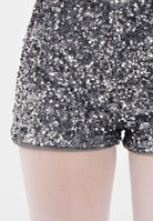 VICOLO Shorts grigio da donna ricoperto di paillettes TF1468 AR VICOLO 