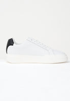 CALVIN KLEIN JEANS Sneakers bianche da uomo con logo e inserto nero YM0YM0134401W . CALVIN KLEIN JEANS 