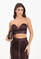 ELISABETTA FRANCHI Corpetto bordeaux da donna in pizzo floreale RG00257E2 EA4 ELISABETTA FRANCHI 