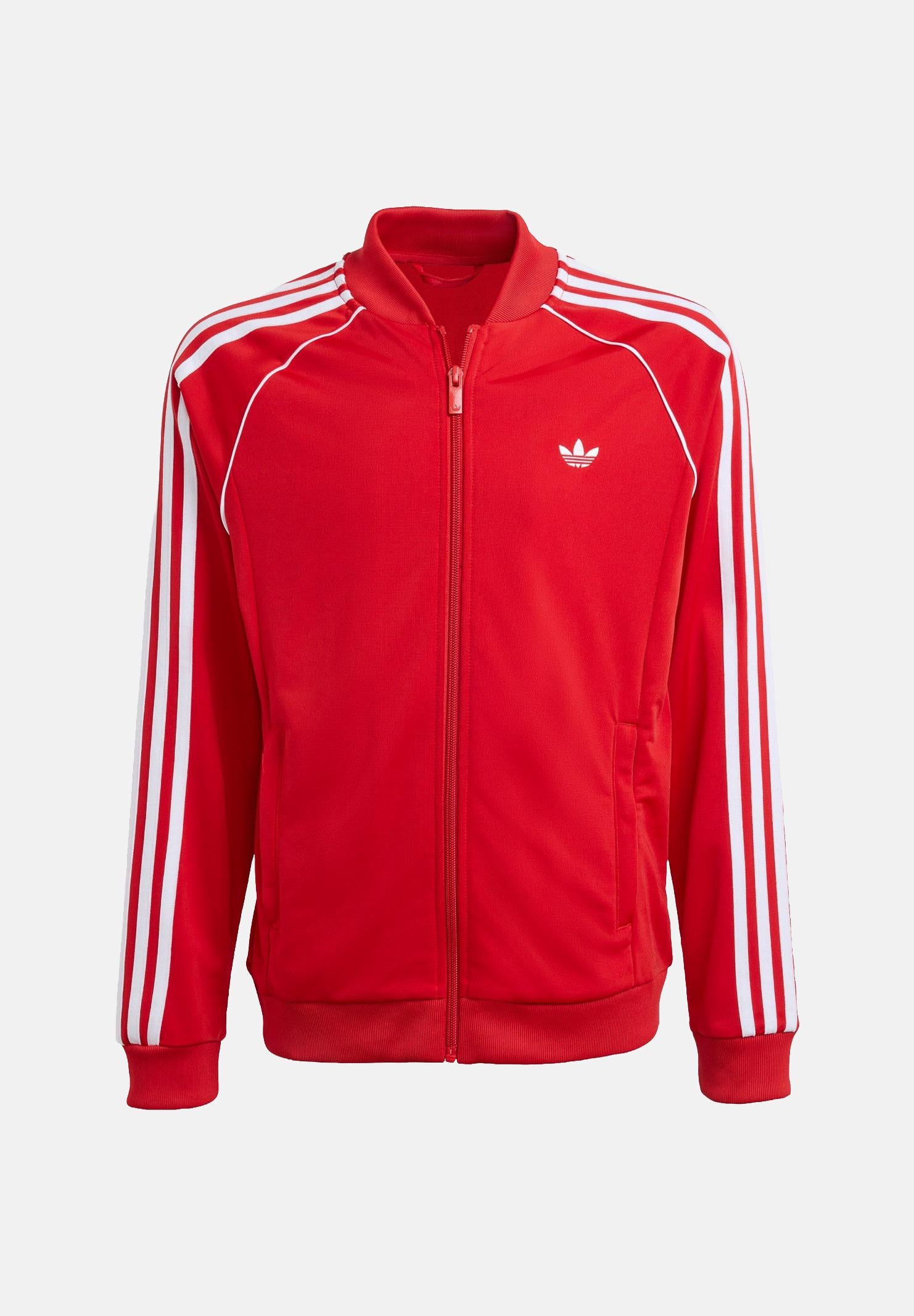 ADIDAS ORIGINALS Felpa con zip SST rossa per bambino e bambina KE2857 . ADIDAS ORIGINALS 