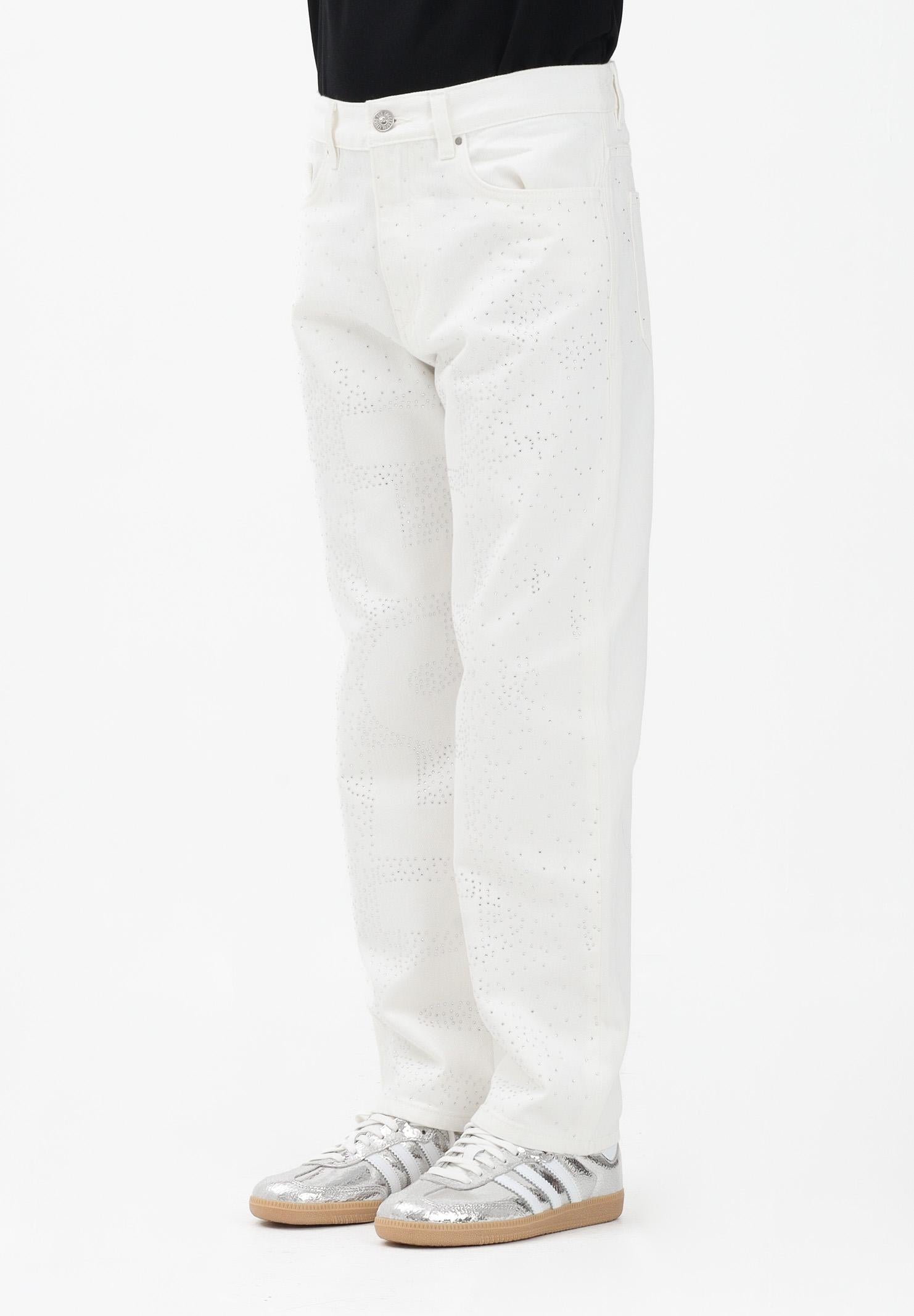 DIESEL Jeans in denim bianco per donna, ragazze e bambine con strass J00817KXBRP K141 DIESEL 