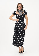 MAR DE MARGARITAS Abito midi Nikita nero da donna con stampa a pois MMABW01534 NE140 Mar de margaritas 