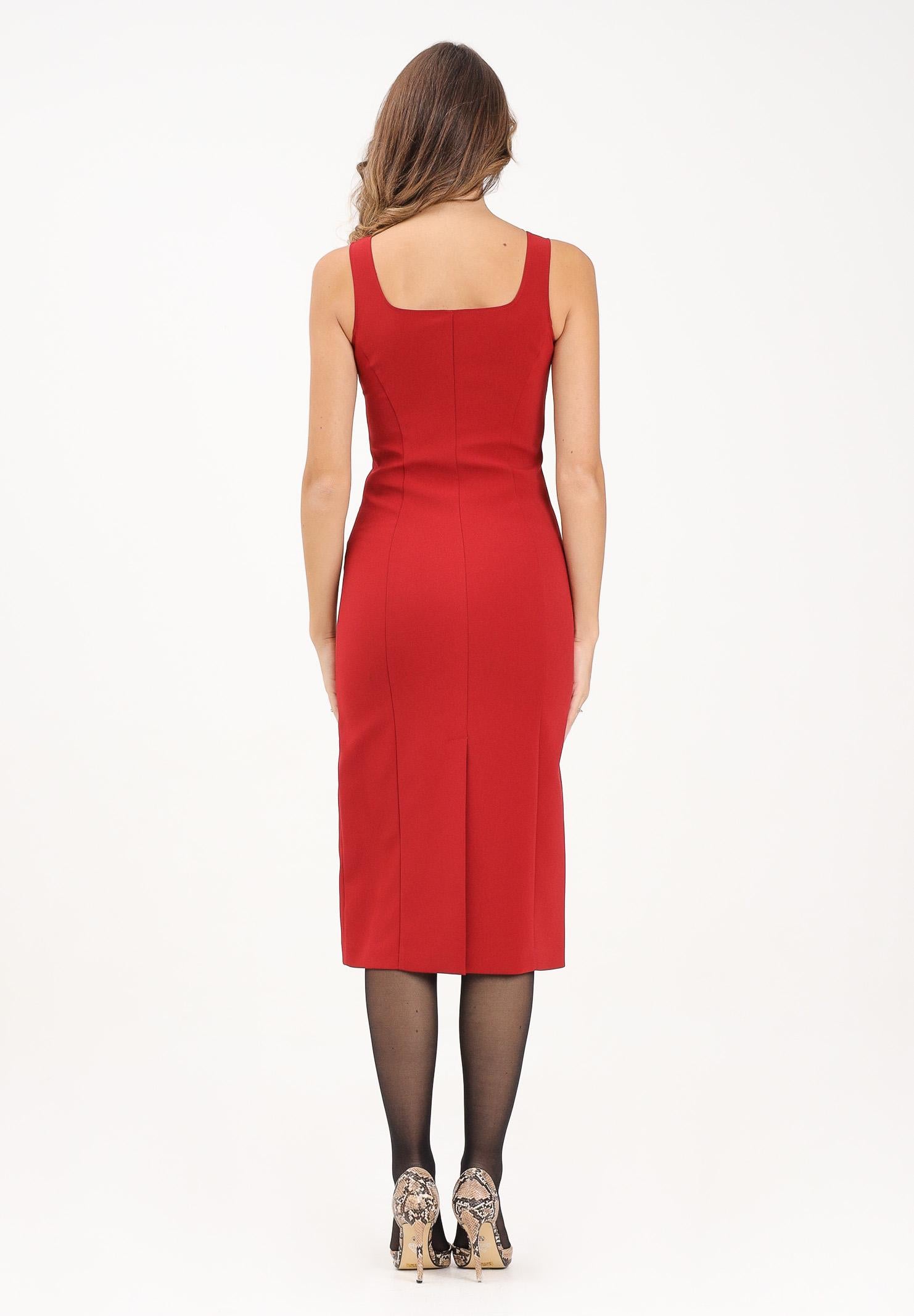 PATRIZIA PEPE Abito midi ESSENTIAL rosso da donna 8A1514A6F5 R862 PATRIZIA PEPE 