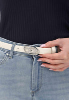 DIESEL Cintura bianca da donna con fibbia impreziosita da strass J02524KXBLR K141 DIESEL 