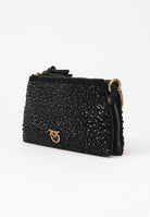PINKO Borsetta Mini Double full strass nera da donna 105359A2WF Z99Q PINKO 