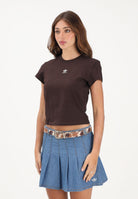 ADIDAS ORIGINALS T-shirt a manica corta Essentials marrone da donna KD1354 . ADIDAS ORIGINALS 