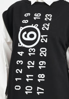 MAISON MARGIELA Abito corto nero per donna e ragazze con maxi logo M60850MM02X M6900 MAISON MARGIELA 