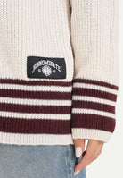 HINNOMINATE Maglioncino scollo a v panna da donna stile college HMABW02081 BI04 HINNOMINATE 