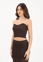 SIMONA CORSELLINI Top marrone da donna in maglia P26CPTOO0101 V0771 SIMONA CORSELLINI 