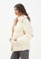 PATRIZIA PEPE Piumino panna da donna con collo fluffy 2O0187A674 W405 PATRIZIA PEPE 