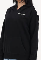 PALM ANGELS Felpa con cappuccio nera per donna, ragazzi e bambini rifinita da stampa logo PBBB011S26FLE001 110 PALM ANGELS 