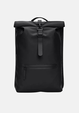RAINS Zaino Rolltop nero per uomo e donna RA13320 BL RAINS 