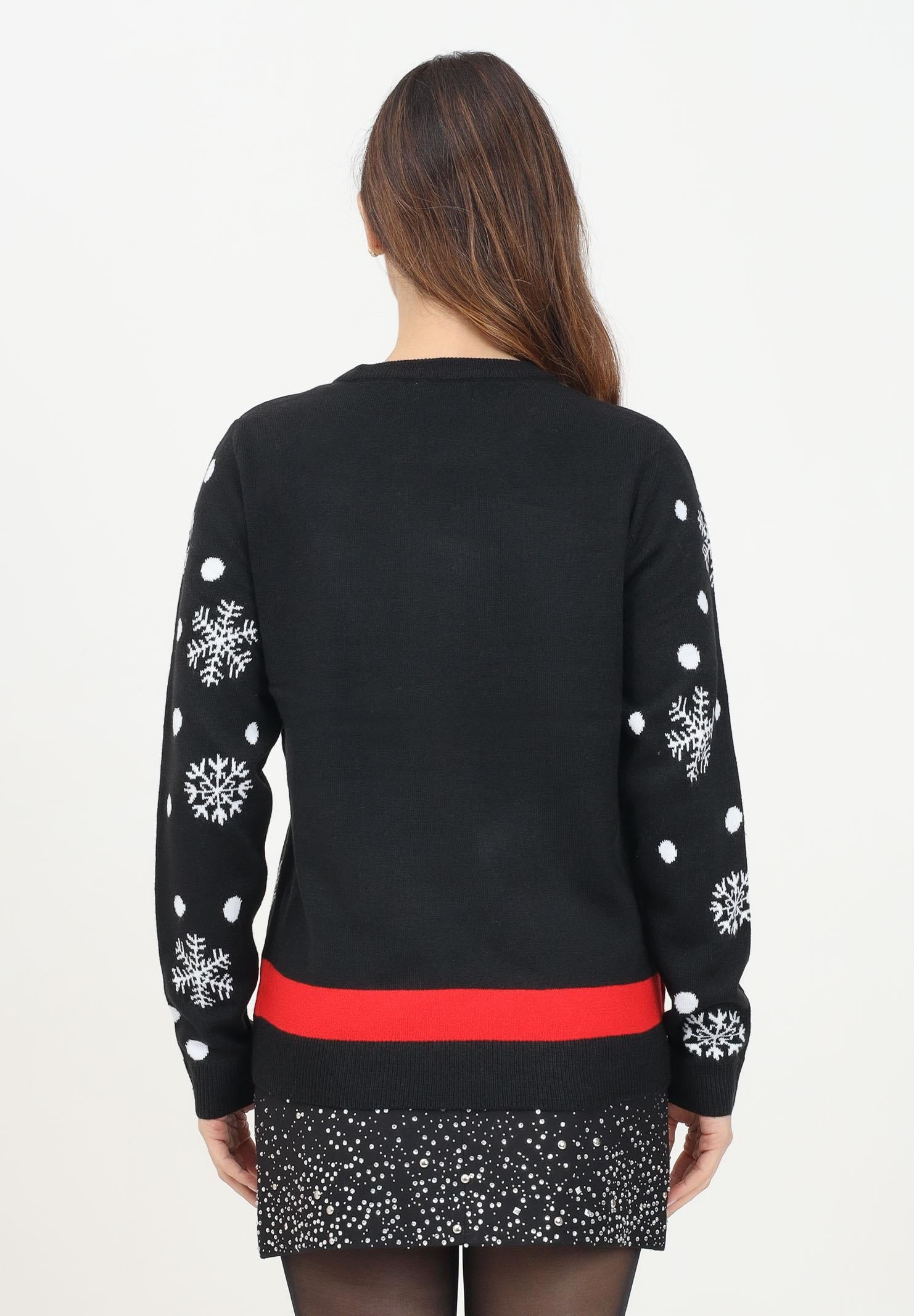 JDY Maglioncino girocollo nero da donna con renna 15238375 Black JDY 