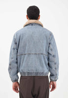 ARMANI EXCHANGE Giubbotto di jeans in denim chiaro da uomo con collo in ecopelliccia XM001109AF16986 MB003 ARMANI EXCHANGE 