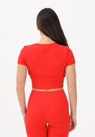 DIESEL T-shirt a manica corta rossa per donna, ragazza e bambina con logo a contrasto J02581KYA0L K405 DIESEL 