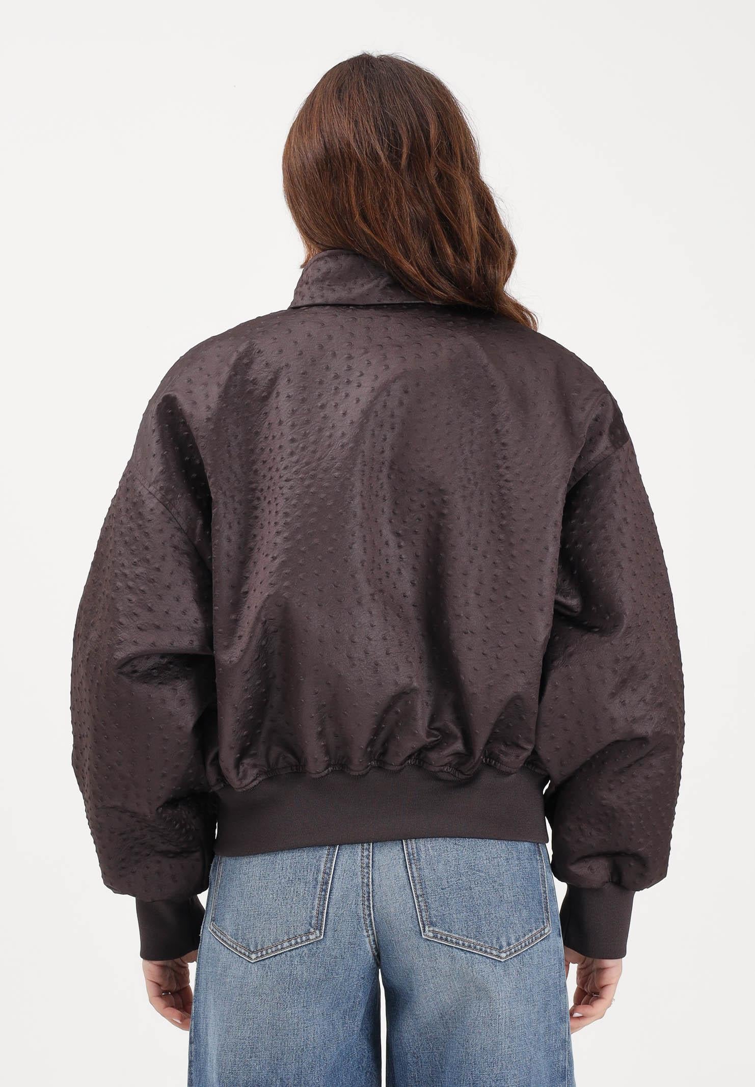 ELISABETTA FRANCHI Bomber marrone da donna in taffettà GB06D63E2 EV9 ELISABETTA FRANCHI 