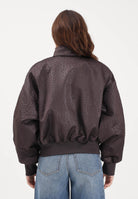 ELISABETTA FRANCHI Bomber marrone da donna in taffettà GB06D63E2 EV9 ELISABETTA FRANCHI 