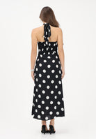MAR DE MARGARITAS Abito midi Paula nero da donna con maxi pois MMABW01536 NE140 Mar de margaritas 