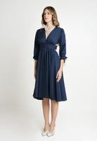 SANTAS Abito midi TIRAMISU' blu da donna PV25019 BLUE SANTAS 