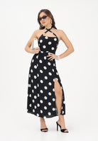 MAR DE MARGARITAS Abito midi Paula nero da donna con maxi pois MMABW01536 NE140 Mar de margaritas 