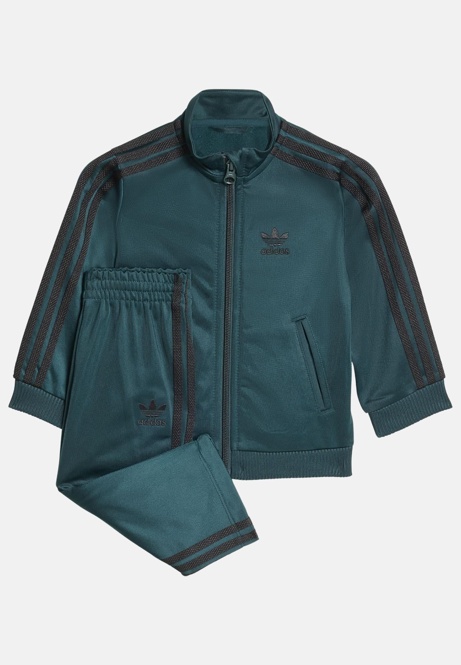 ADIDAS ORIGINALS Tuta Adicolor Firebird verde da neonato JY0025  ADIDAS ORIGINALS 