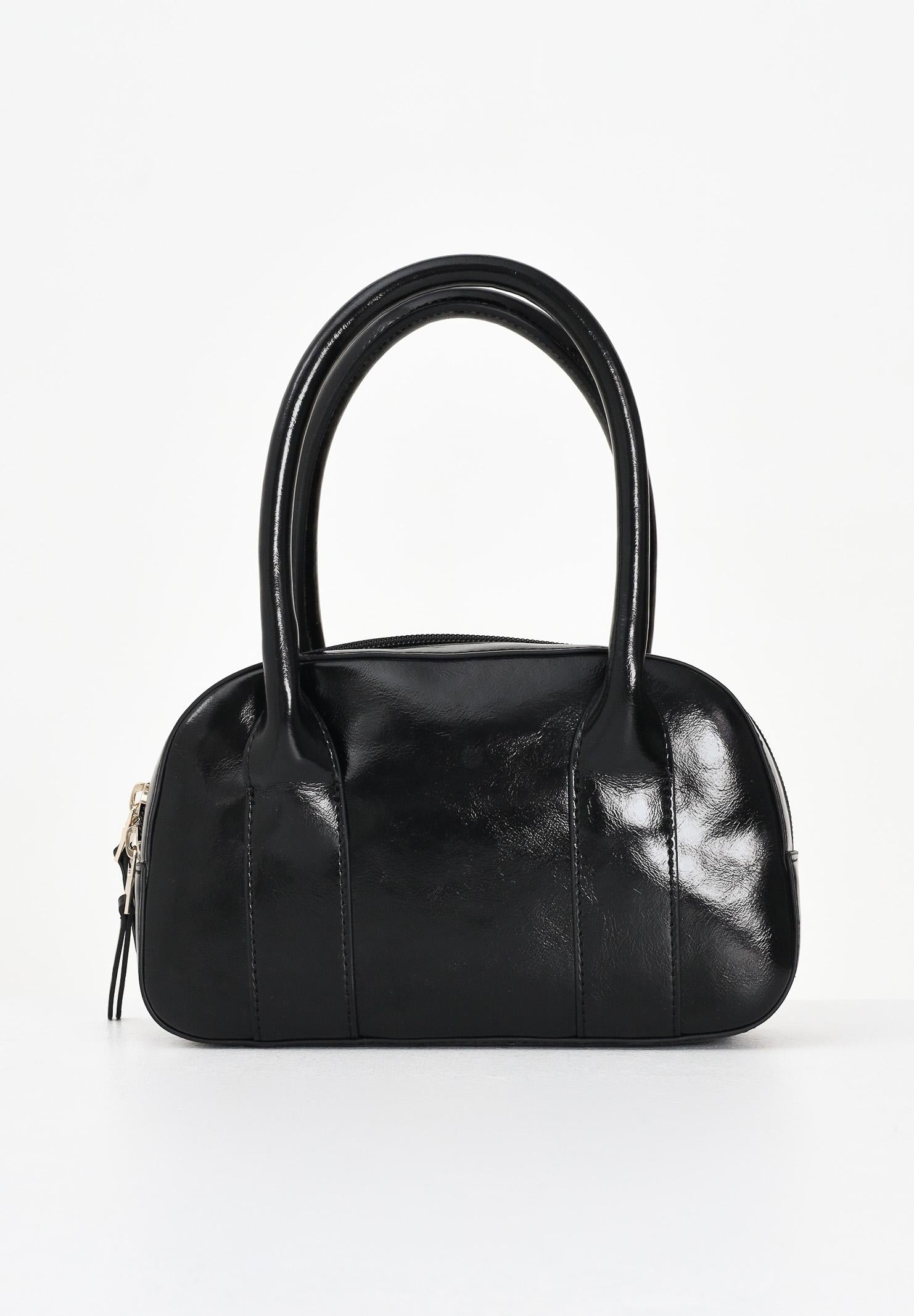 N21 Borsa a mano nera da donna realizzata in tessuto spalmato martellato con logo N°21 N21096N0246 0N900 N21 