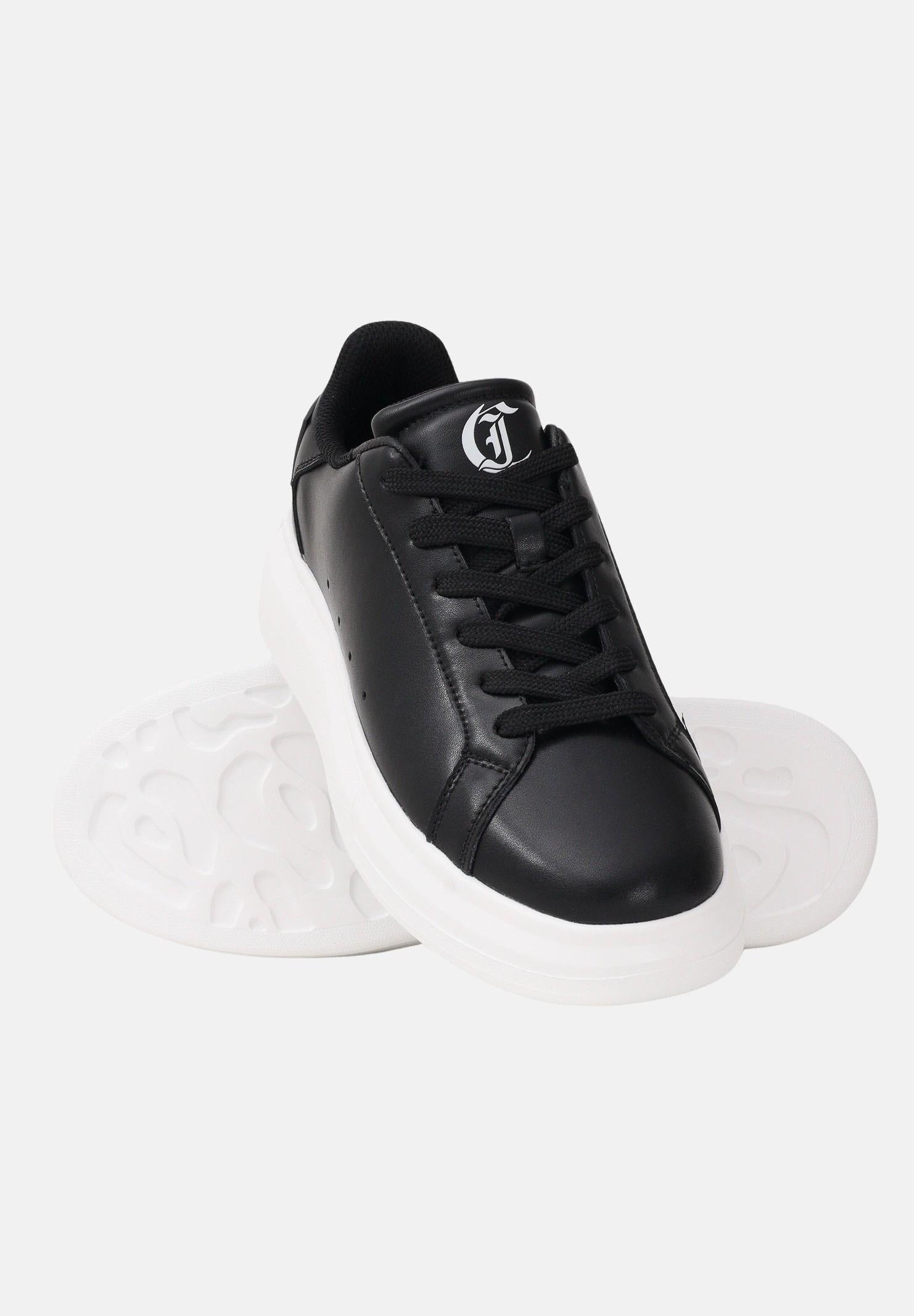 JUST CAVALLI Sneakers nere da uomo con logo sul retro 80QA3SBDZPC18 899 JUST CAVALLI 