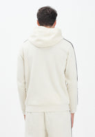 EA7 Felpa con zip panna da uomo rifinita da bande logate 7M000973AF10377 U1105 EA7 