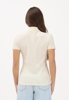 LACOSTE Polo a manica corta panna da donna con logo PF5462 S7G LACOSTE 