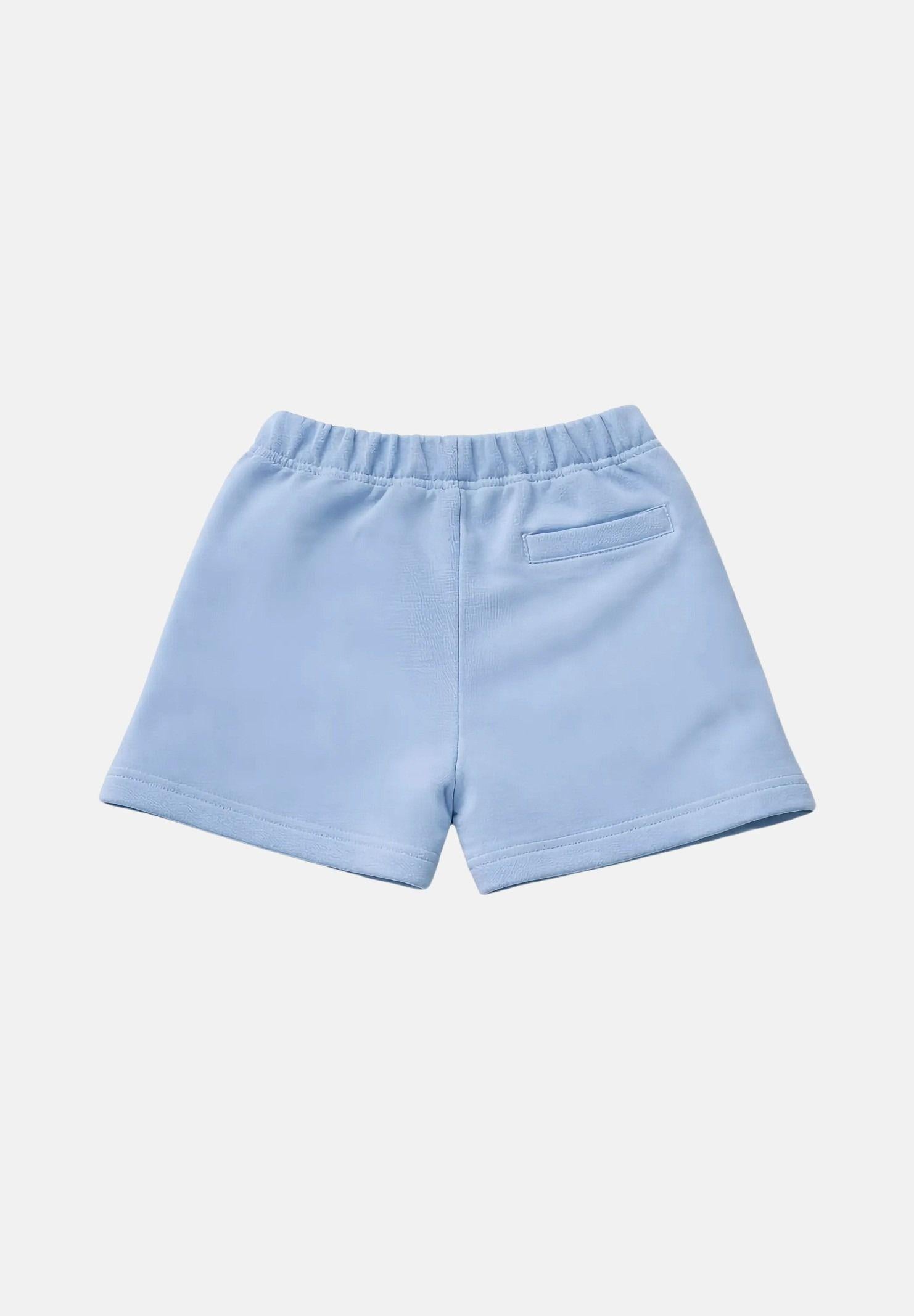 PALM ANGELS Shorts azzurro da neonato con logo PB6X003S26FLE001 050 PALM ANGELS 