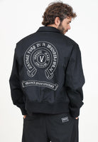 Giubbotto nero da uomo con smanicato rimovibile 77GASD19CN01D 899 VERSACE JEANS COUTURE 