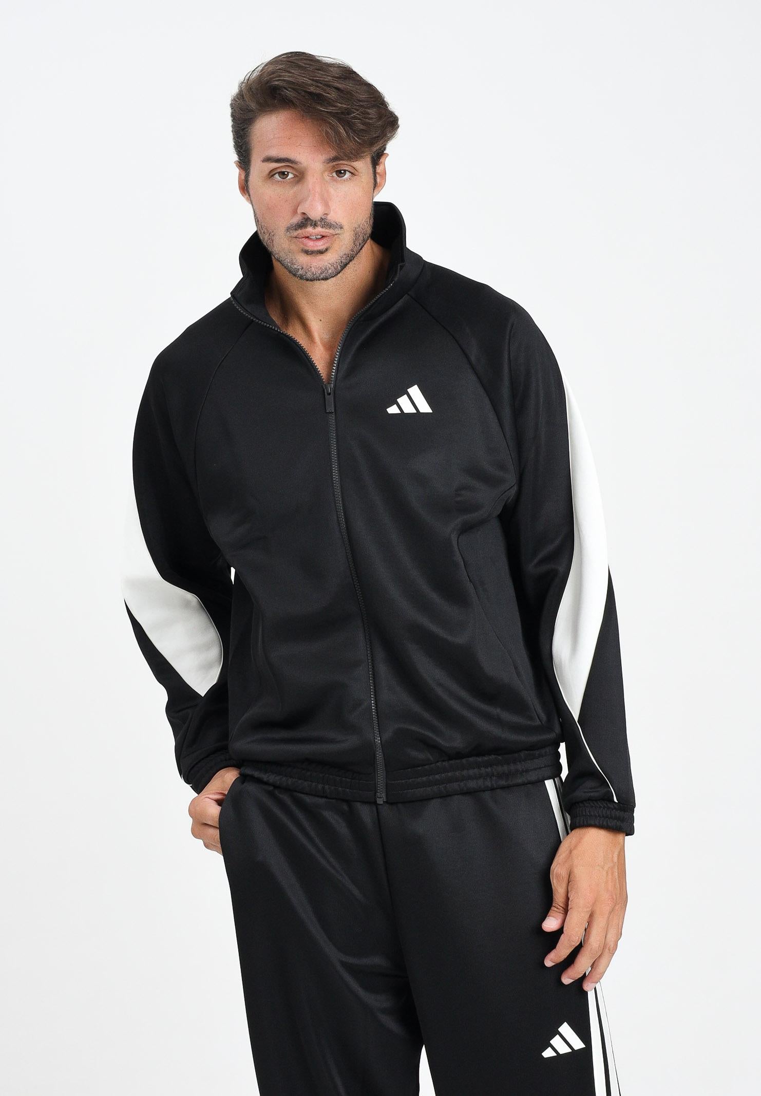 ADIDAS PERFORMANCE Felpa con zip Stadium nera da uomo JN1821 . ADIDAS PERFORMANCE 