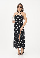 MAR DE MARGARITAS Abito midi Paula nero da donna con maxi pois MMABW01536 NE140 Mar de margaritas 