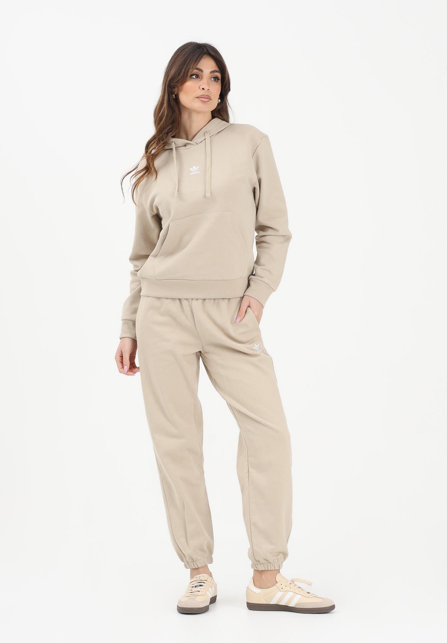 ADIDAS ORIGINALS Pantalone sportivo Essentials French Terry Regular Cuffed beige da donna KC9076 . ADIDAS ORIGINALS 