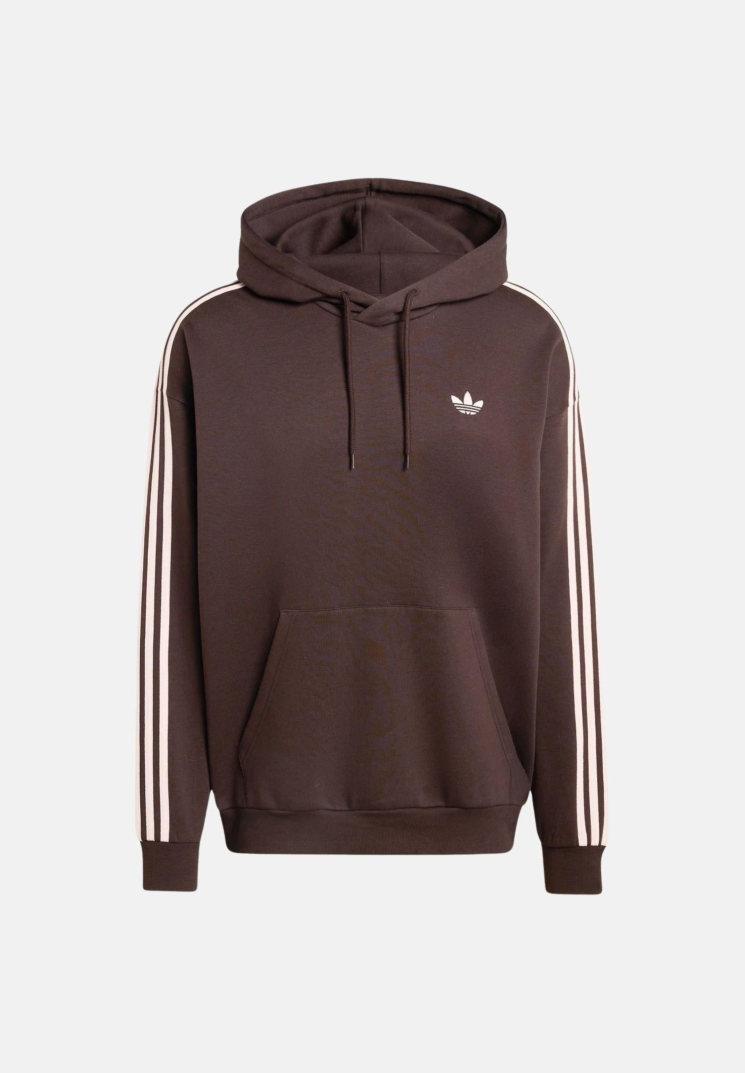 ADIDAS ORIGINALS Felpa con cappuccio ADICOLOR CLASSICS 3 STRIPES marrone e rosa per uomo e donna KE0880 . ADIDAS ORIGINALS 
