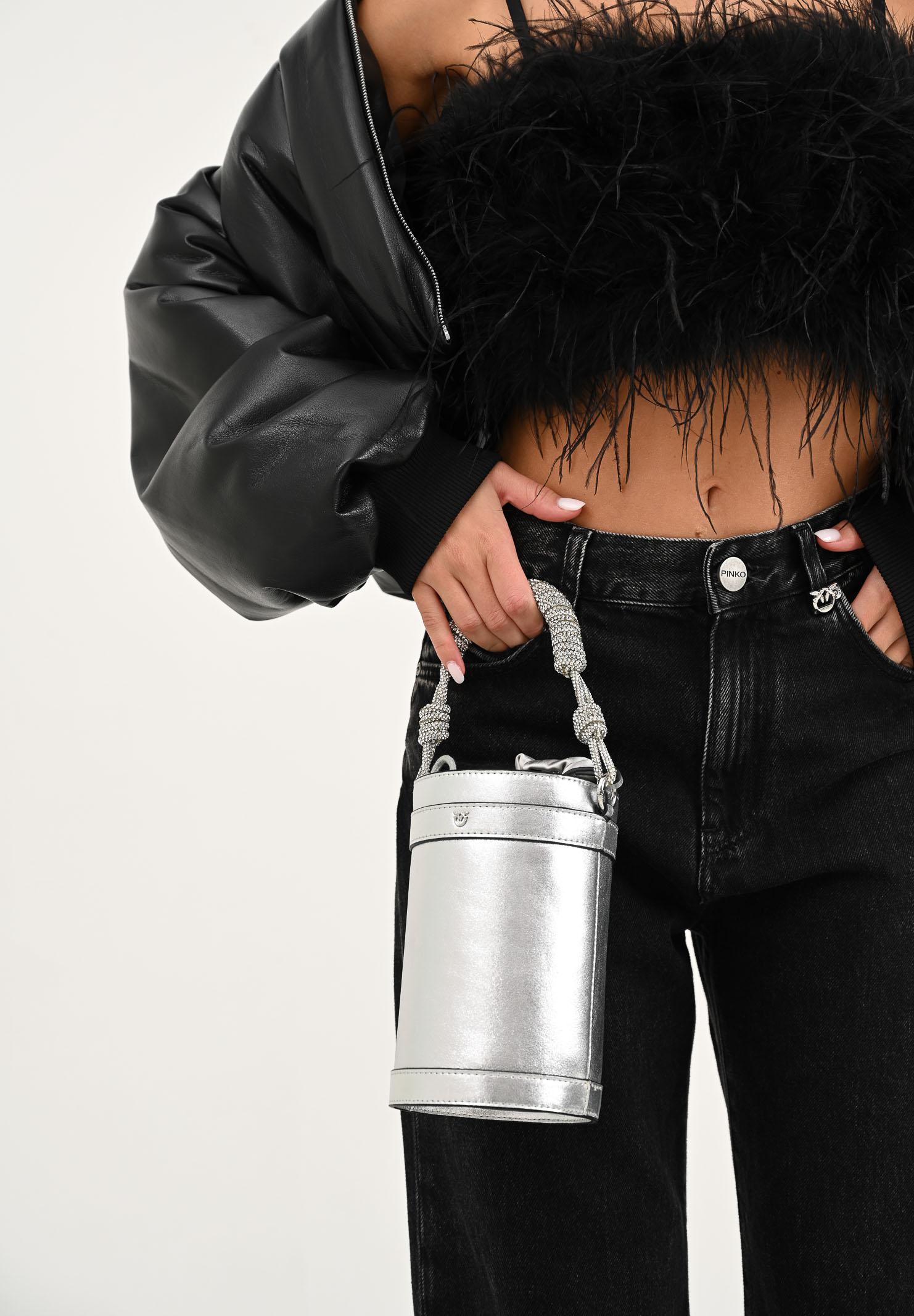 PINKO Mini bucket argento da donna 105910A291 ZZFN PINKO 