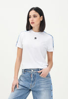 DSQUARED2 T-shirt a manica corta bianca per donna, ragazzi e bambini con stampa foglia d'acero DQ2898D0A47 DQ100 DSQUARED2 