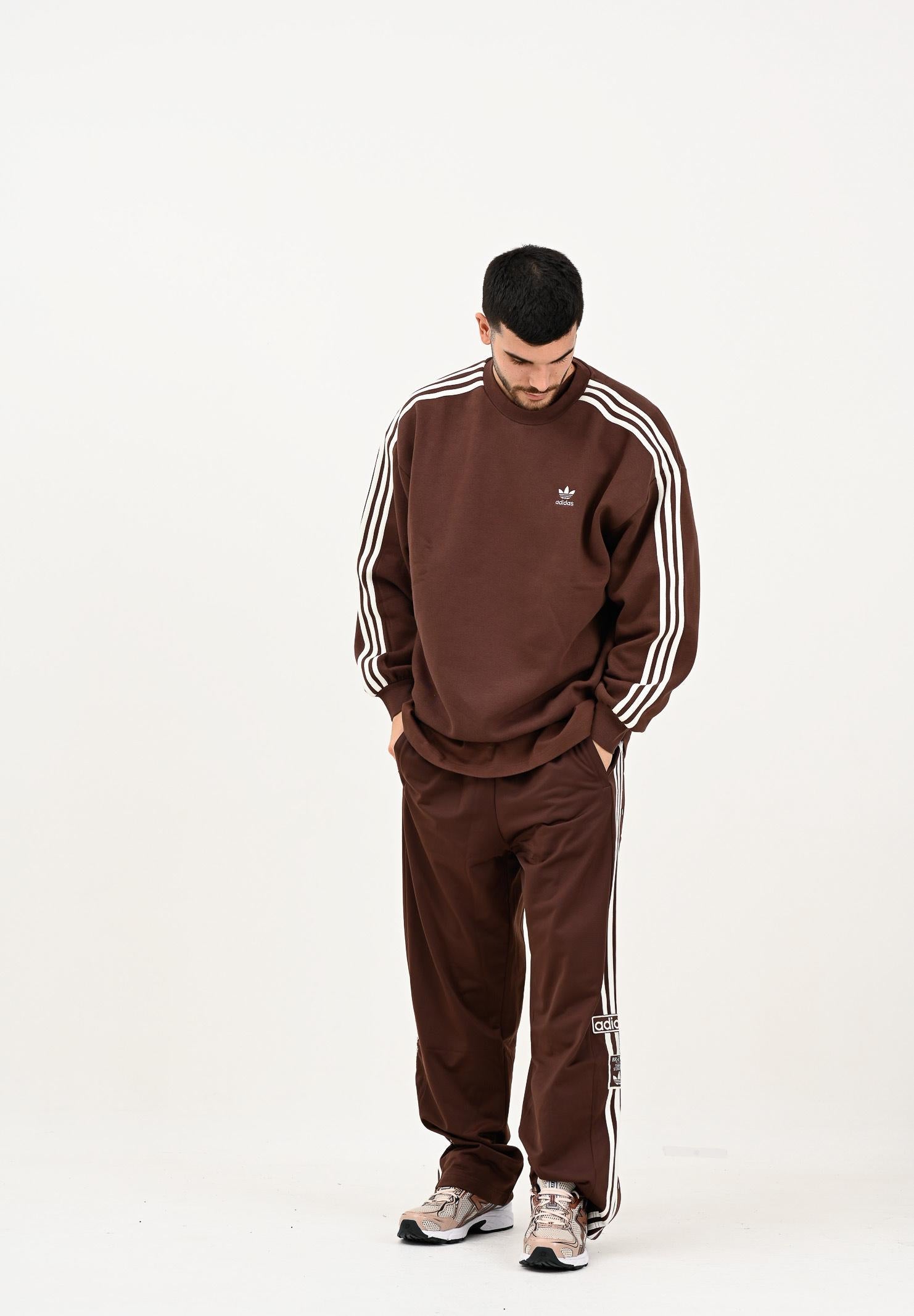 ADIDAS ORIGINALS Felpa girocollo adicolor Oversized Crew marrone da uomo KA0469 . ADIDAS ORIGINALS 