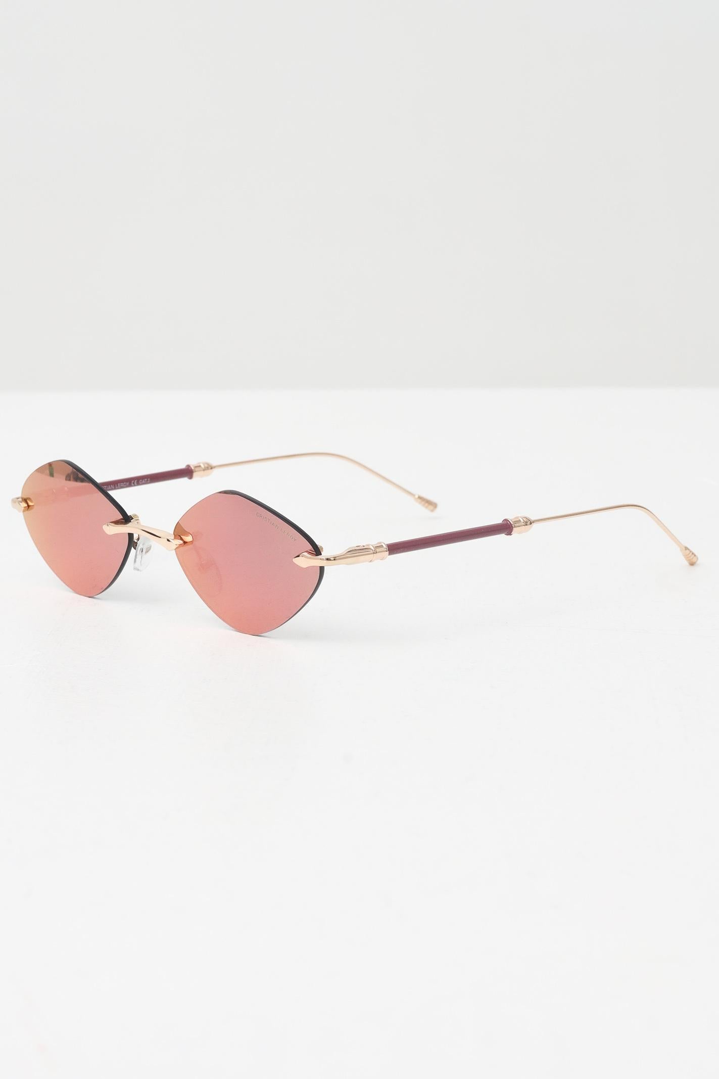 CRISTIAN LEROY Occhiali da sole con lenti iridescenti da donna dal taglio irregolare 15040 04 CRISTIAN LEROY 