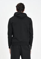 LACOSTE Felpa con cappuccio nera per uomo e donna rifinita da righe logate SH9808 031 LACOSTE 